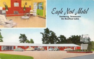 Samburg Tennessee Eagle Nest Motel, Multi-View Chrome Vintage Postcard U10344
