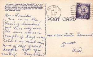 Vintage Postcard 1959 U. S. Post Office Building For City Beautiful Orlando FL