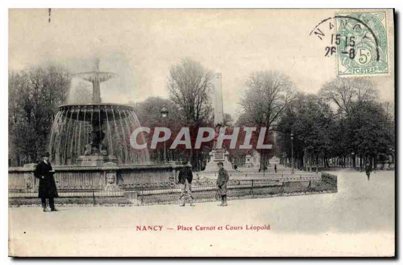 Old Postcard Nancy Place Carnot Learning Leopold