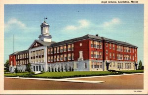 Maine Lewiston High School 1948 Curteich