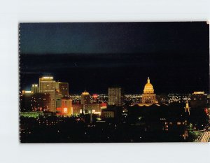 Postcard The sparkling lights of Denver at night Denver Colorado USA