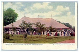 1917 Redpath Vawter Chautauqua Crowd Homeward Bound Cedar Rapids Iowa Postcard