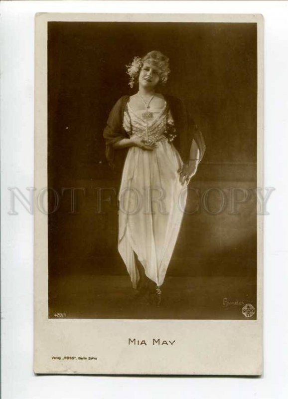 3027918 MIA MAY Famous Movie Star ACTRESS Vintage Photo PC