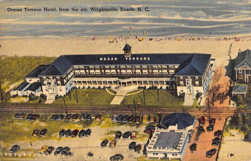 Wrightsville Beach North Carolina Ocean Terrace Hotel Antique Postcard K46765