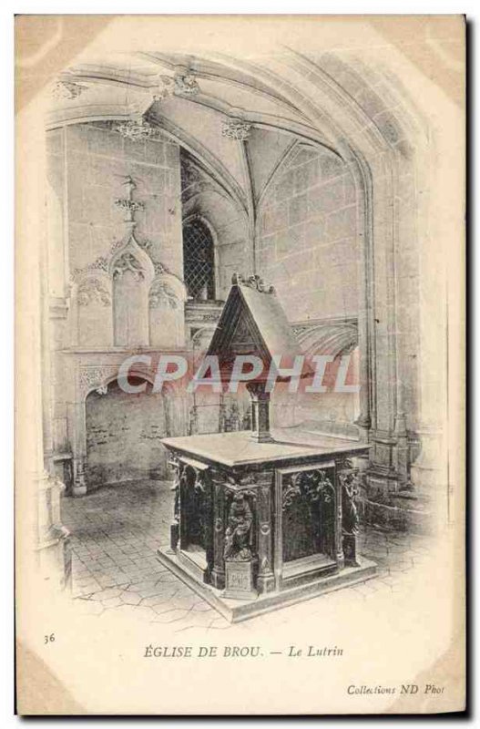 Postcard Ancient Church Of Brou The Lectern