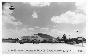 Tifton Georgia Alpine Restaurant Real Photo Vintage Postcard AA68524