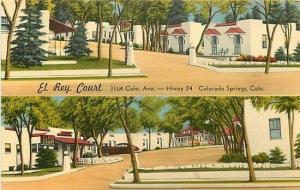 CO, Colorado Springs, El Rey Court, Multi View, Fullcolor Post Cards No. F17749