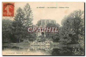 Old Postcard Le Vesinet upper Lake Chateau d'Eau