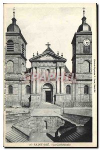 Old Postcard Saint Die La Cathedrale