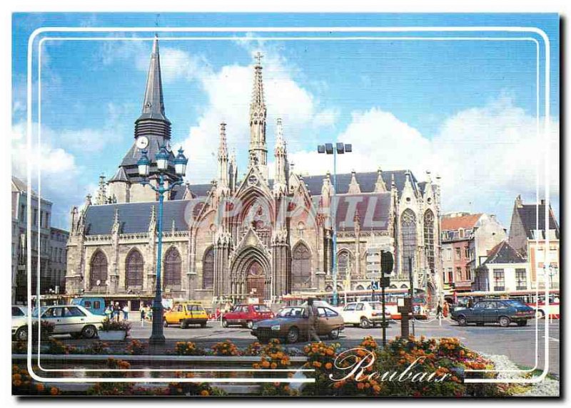 Modern Postcard Roubaix Eglise Saint Martin Looking northern France