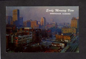 AL Dawn View Skyline Bldgs Birmingham Alabama Postcard