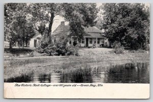 Green Bay WI Historic Tank Cottage Over 100 Yrs Old In 1908 Postcard W27