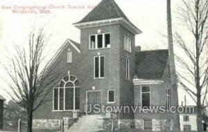 New Congregational Church, 1910 - Middleville, Michigan MI Postcard