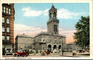 Vtg Springfield Massachusettes MA Court House 1920s Postcard