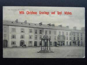 Ireland CLONES The Water Fountain CHRISTMAS GREETING c1905 Postcard by Mc Sherry