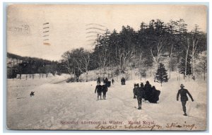 1906 Sunday Afternoon in Winter Mount Royal Calgary Canada Antique Postcard