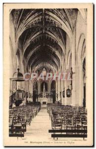 Old Postcard Mortagne (Orne) - Interior of the Church