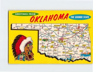 Postcard The Sooner State, Greetings From Oklahoma