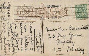 Vintage RPPC Southport Lancashire Lord Street Scene Bicycle Reliable Ser 839/27