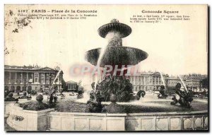 Old Postcard Paris Concorde Square