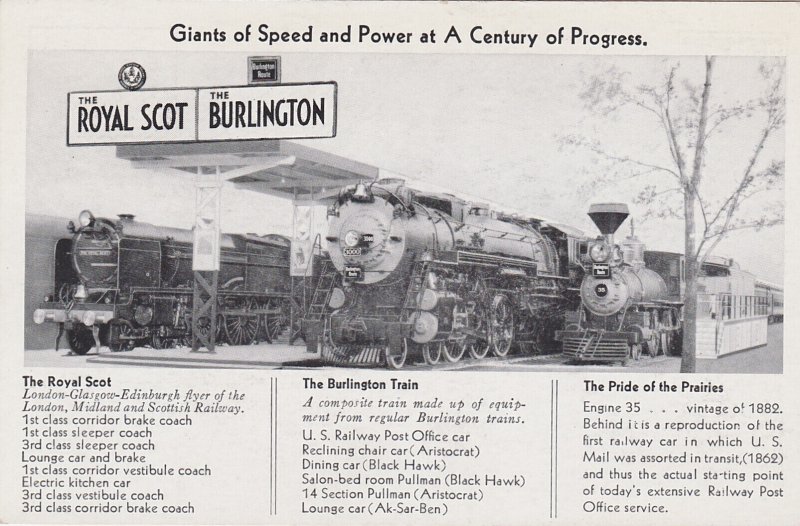 Chicago World's Fair 1933 The Royal Scot and Burlington Locomotives