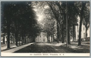 FRANKLIN NY INSITUTE STREET ANTIQUE REAL PHOTO POSTCARD RPPC