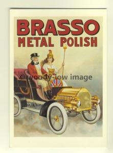 ad3261 - Brasso britania women in shiny Brasso car - Modern Advert Postcard