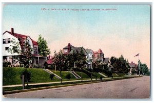 Tacoma Washington Postcard View On North Yakima Avenue c1910's Residence Section