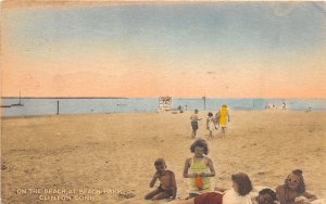 J53/ Clinton Connecticut Postcard c1910 On the Beach Beach Park  142