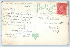 c1918 Boston Massachusetts MA Postcard Rifle Drill Guard Division Receiving Ship