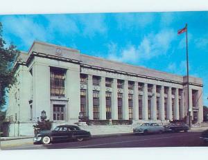 Unused Pre-1980 OLD CAR AT POST OFFICE Fort Wayne Indiana IN d8604@