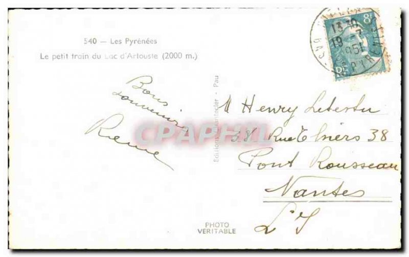 Old Postcard The Pyrenees Le Petit Train du Lac d & # 39Artouste