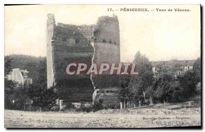 Old Postcard Perigueux Tower Vesone