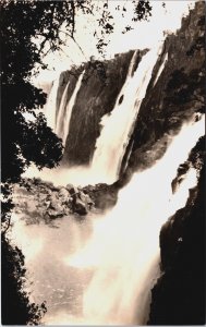 Zimbabwe Victoria Falls Near The Foot of the Eastern Cataract Vintage RPPC C071