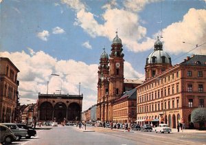 Odeansplatz with Hall of Generals and Church of the Theatines Munchen Germany...