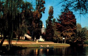 Uruguay Montevideo Park Scene Pan American Airways Card