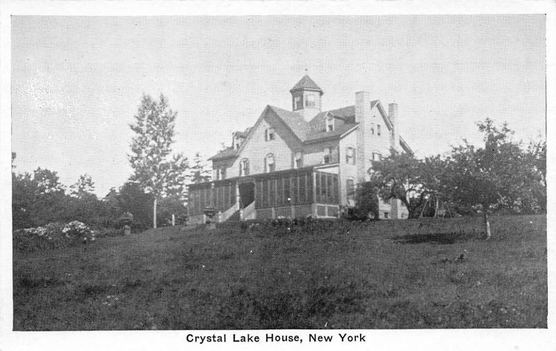 Crystal Lake House, New York, Early Postcard, Unused