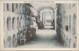 Postcard Colon Cemetery Catacombs Havana Cuba