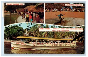 1966 Jungle Queen 111 Fort Lauderdale Beach FL Multiview Vintage Postcard