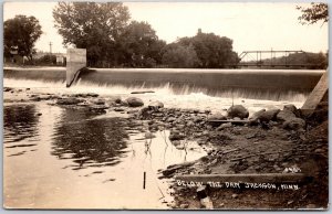 1915 Below The Dam Jackson Minnesota MN Real Photo RPPC Posted Postcard