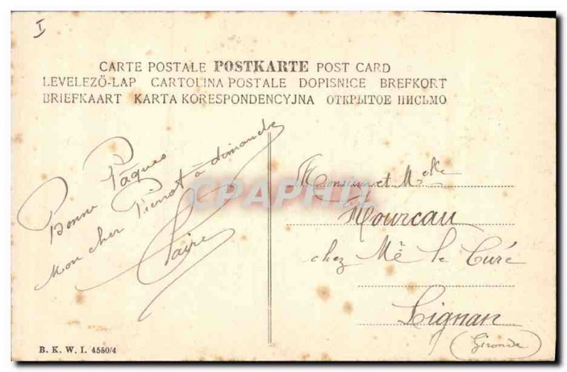 Postcard Old Bell Easter