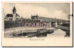 Postcard Old Rheinbrucke bei Kehl