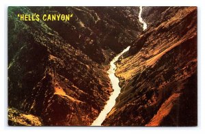 Hell's Canyon Snake River Idaho Oregon Border Aerial View Postcard