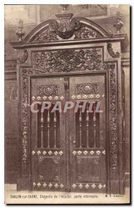 Old Postcard Chalon sur Saone Hospital Chapel interior door