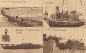 Zeebrugge Mole Duke Of Clarence Military Ships WW1 4x Postcard s