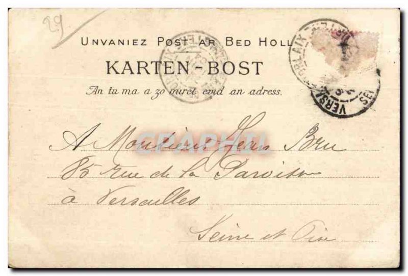 Old Postcard Moon Boat Landerneau