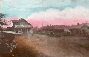 New Milford NY Railroad Train Station Depot Gas Station Postcard New York