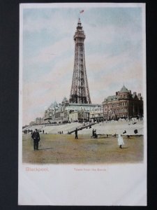 Lancashire BLACKPOOL Tower from Sands c1906 Postcard by Pictorial Stationary Co