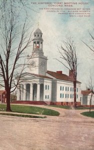 Vintage Postcard Historic First Meeting House Bldg. Church Concord Massachusetts