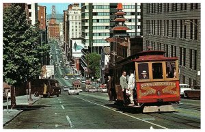 Vintage San Francisco Cable Car Postcard UN 25th Anniversary Stamp Posted 1971